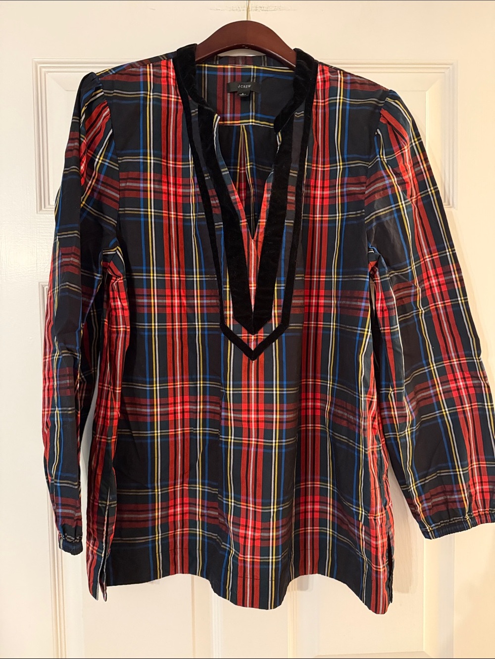 J Crew tartan tunic large